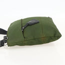PRADA Shoulder Bag Nylon Green Silver Auth 175332-3