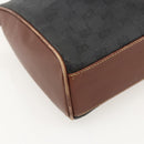 GUCCI GG Canvas Hand Bag Black Gold 002 58 0159 Auth 175333-13