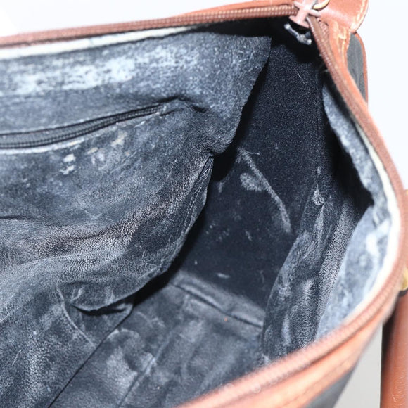 GUCCI GG Canvas Hand Bag Black Gold 002 58 0159 Auth 175333