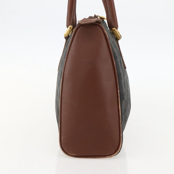 GUCCI GG Canvas Hand Bag Black Gold 002 58 0159 Auth 175333