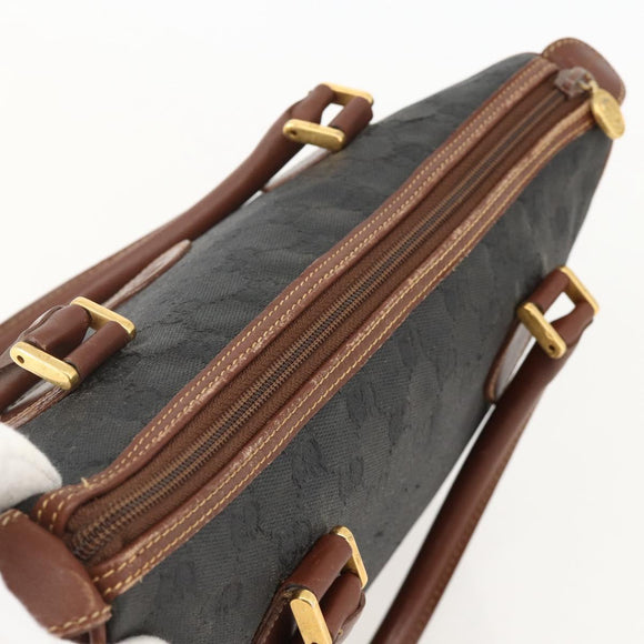 GUCCI GG Canvas Hand Bag Black Gold 002 58 0159 Auth 175333