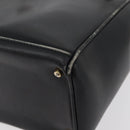 GUCCI Bamboo Hand Bag Leather 2way Black Gold 001 123 1638 Auth 175334-17