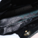 GUCCI Bamboo Hand Bag Leather 2way Black Gold 001 123 1638 Auth 175334-11