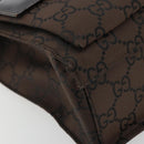 GUCCI GG Canvas Tote Bag Nylon Brown Silver 002 1021 Auth 175335-15