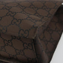 GUCCI GG Canvas Tote Bag Nylon Brown Silver 002 1021 Auth 175335-16