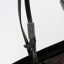 GUCCI GG Canvas Tote Bag Nylon Brown Silver 002 1021 Auth 175335-9