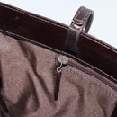 GUCCI GG Canvas Tote Bag Nylon Brown Silver 002 1021 Auth 175335-21