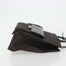 GUCCI GG Canvas Tote Bag Nylon Brown Silver 002 1021 Auth 175335-3