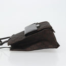GUCCI GG Canvas Tote Bag Nylon Brown Silver 002 1021 Auth 175335-4
