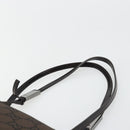 GUCCI GG Canvas Tote Bag Nylon Brown Silver 002 1021 Auth 175335-14