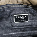 PRADA Hand Bag Nylon Khaki Silver Auth 175337-10