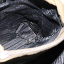 PRADA Hand Bag Nylon Khaki Silver Auth 175337-18