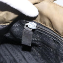 PRADA Hand Bag Nylon Khaki Silver Auth 175337-20