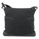 GUCCI GG Canvas Shoulder Bag Black Silver 145357 Auth 175338-13