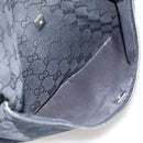 GUCCI GG Canvas Shoulder Bag Black Silver 145357 Auth 175338-23