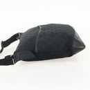 GUCCI GG Canvas Shoulder Bag Black Silver 145357 Auth 175338-3