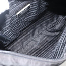 PRADA Shoulder Bag Nylon Black Silver Auth 175343-11