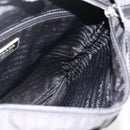 PRADA Shoulder Bag Nylon Black Silver Auth 175343-20