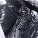 PRADA Shoulder Bag Nylon Black Silver Auth 175343-21