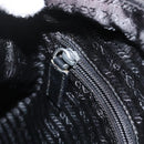 PRADA Shoulder Bag Nylon Black Silver Auth 175343-22