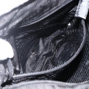 PRADA Shoulder Bag Nylon Black Silver Auth 175343-23