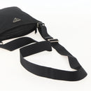 PRADA Shoulder Bag Nylon Black Silver Auth 175343-7
