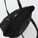 PRADA Hand Bag Nylon Black Silver Auth 175344-6