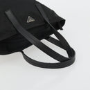 PRADA Hand Bag Nylon Black Silver Auth 175344-7