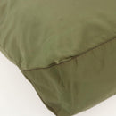 PRADA Tote Bag Nylon Khaki Silver Auth 175345-14