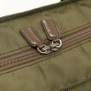 PRADA Tote Bag Nylon Khaki Silver Auth 175345-10