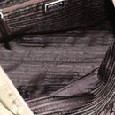 PRADA Tote Bag Nylon Khaki Silver Auth 175345-11