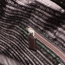 PRADA Tote Bag Nylon Khaki Silver Auth 175345-21