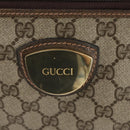 GUCCI GG Supreme Boston Bag PVC Beige Gold Auth 175348-17