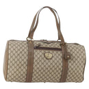 GUCCI GG Supreme Boston Bag PVC Beige Gold Auth 175348-1
