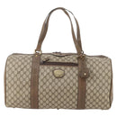 GUCCI GG Supreme Boston Bag PVC Beige Gold Auth 175348-13