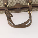 GUCCI GG Supreme Boston Bag PVC Beige Gold Auth 175348-7