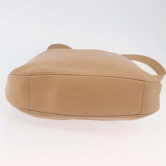 GUCCI Bamboo Shoulder Bag Leather 2way Beige Silver 001 1577 2123 Auth 175350