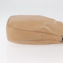 GUCCI Bamboo Shoulder Bag Leather 2way Beige Silver 001 1577 2123 Auth 175350-4