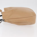 GUCCI Bamboo Shoulder Bag Leather 2way Beige Silver 001 1577 2123 Auth 175350-5