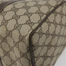GUCCI GG Supreme Web Sherry Line Hand Bag PVC Beige Gold Auth 175351-16