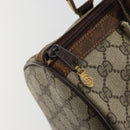 GUCCI GG Supreme Web Sherry Line Hand Bag PVC Beige Gold Auth 175351-19