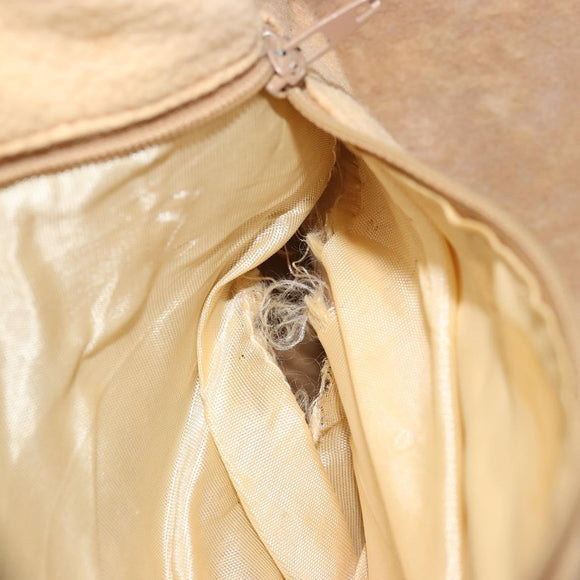 GUCCI GG Supreme Web Sherry Line Hand Bag PVC Beige Gold Auth 175351