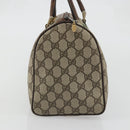 GUCCI GG Supreme Web Sherry Line Hand Bag PVC Beige Gold Auth 175351-3
