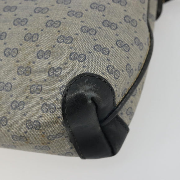 GUCCI Micro GG Supreme Shoulder Bag PVC Navy Gold 007 58 0093 Auth 175353