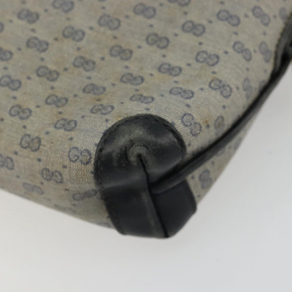 GUCCI Micro GG Supreme Shoulder Bag PVC Navy Gold 007 58 0093 Auth 175353
