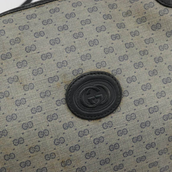 GUCCI Micro GG Supreme Shoulder Bag PVC Navy Gold 007 58 0093 Auth 175353
