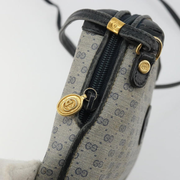 GUCCI Micro GG Supreme Shoulder Bag PVC Navy Gold 007 58 0093 Auth 175353