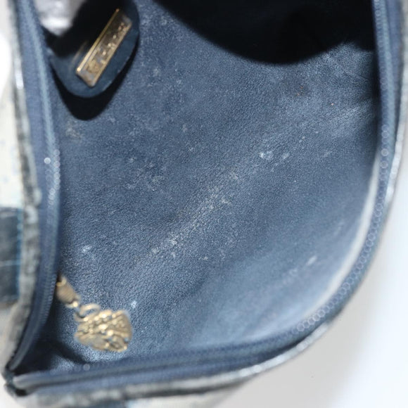 GUCCI Micro GG Supreme Shoulder Bag PVC Navy Gold 007 58 0093 Auth 175353