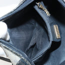 GUCCI Micro GG Supreme Shoulder Bag PVC Navy Gold 007 58 0093 Auth 175353-21