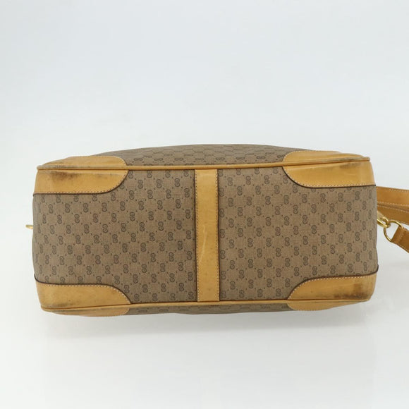 GUCCI Micro GG Supreme Hand Bag PVC 2way Beige Gold 002 58 0033 Auth 175355